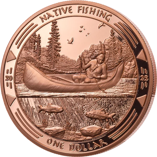 1 Dollar Oglala-Lakota-Sioux Héritage des Sioux - Pêche autochtone 2025