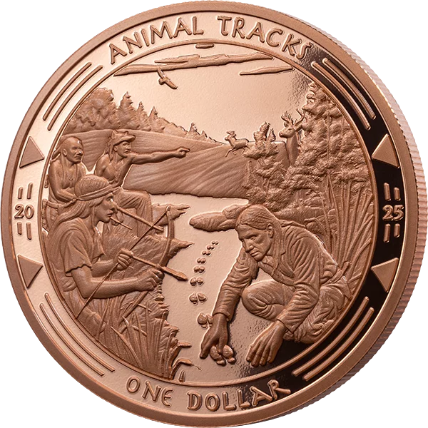 1 Dollar Oglala-Lakota-Sioux Héritage des Sioux - Empreintes d'animaux 2025