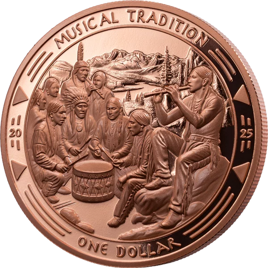 Pièce de 1 dollar Oglala-Lakota-Sioux - Héritage des Sioux - Danse du Soleil 2025