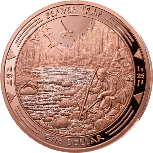 Pièce de 1 dollar Oglala-Lakota-Sioux Héritage des Sioux - Piège à roulettes 2025