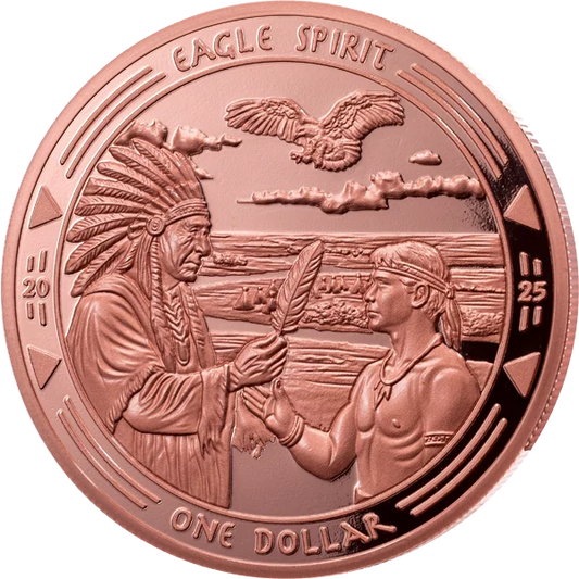 Pièce de 1 dollar Oglala-Lakota-Sioux Héritage des Sioux - Esprit de l'Aigle 2025