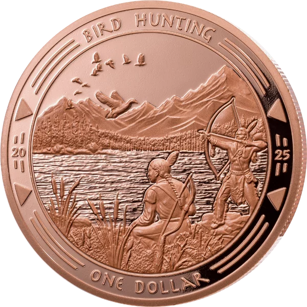 1 Dollar Oglala-Lakota-Sioux Héritage des Sioux - Chasse aux oiseaux 2025