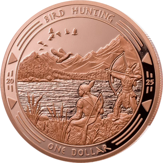 1 Dollar Oglala-Lakota-Sioux Héritage des Sioux - Chasse aux oiseaux 2025