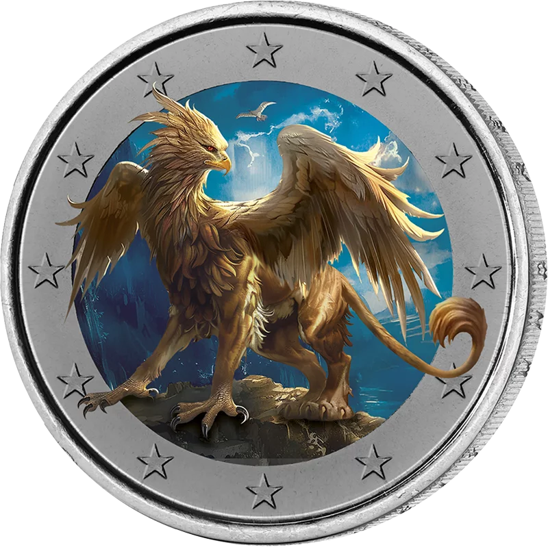 2 Euro Edition Artiste Griffon Fantastique Phosphorescent