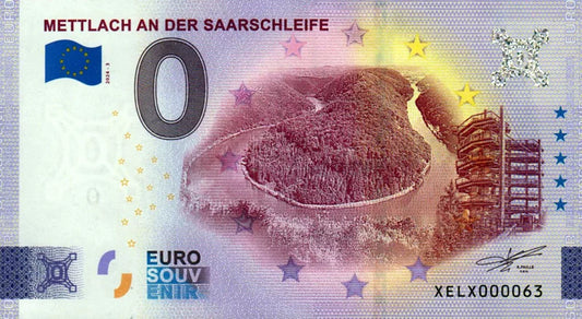 Billet de 0 euro, Allemagne, Mettlach sur la boucle de la Sarre, 2024