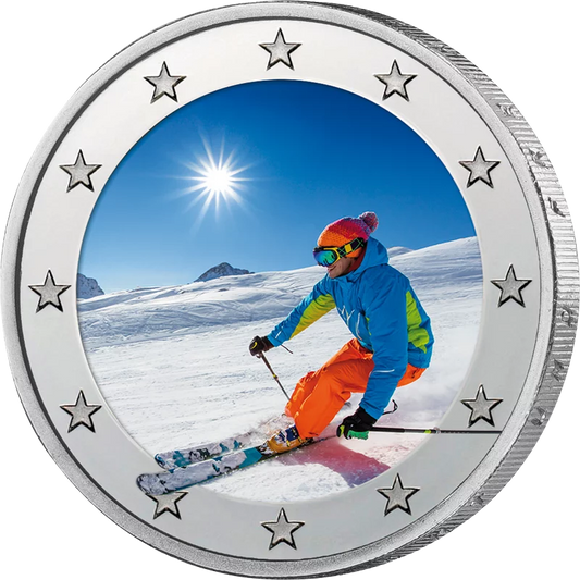 Édition spéciale artiste à 2 euros Championnats du monde de ski 2025