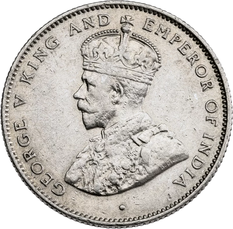 Pièce de 50 cents de Ceylan, roi George V, 1919-1929