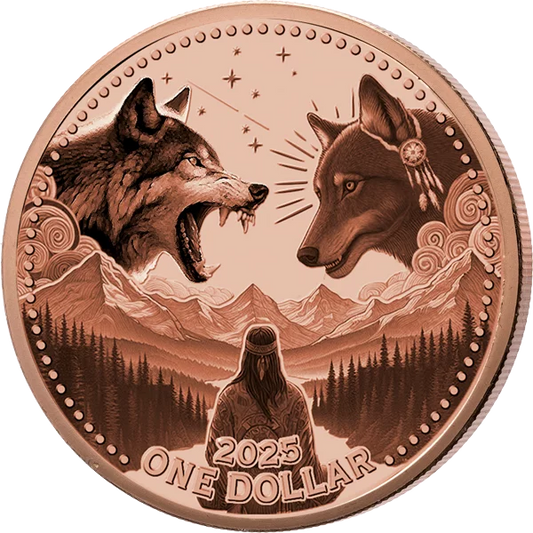 1 Dollar USA Mesa Grande La légende cherokee des deux loups 2025
