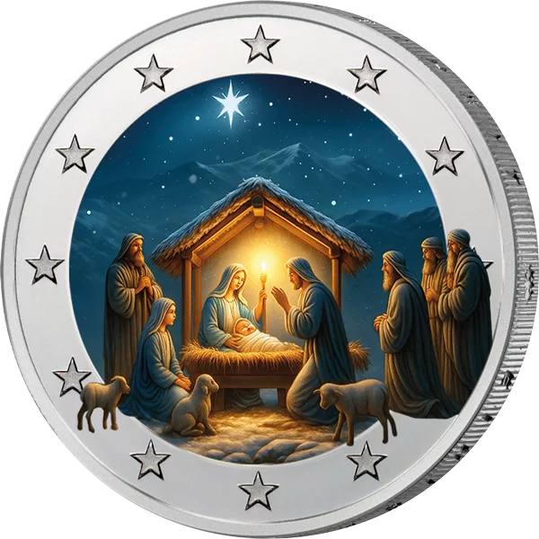Crèche de Noël - Édition Artiste 2 € - Nuit Sainte