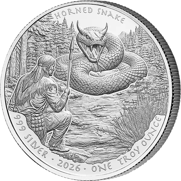 Pièce de 1 dollar américain Serpent à cornes 2026