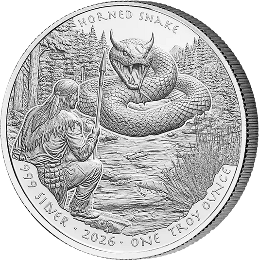 Pièce de 1 dollar américain Serpent à cornes 2026