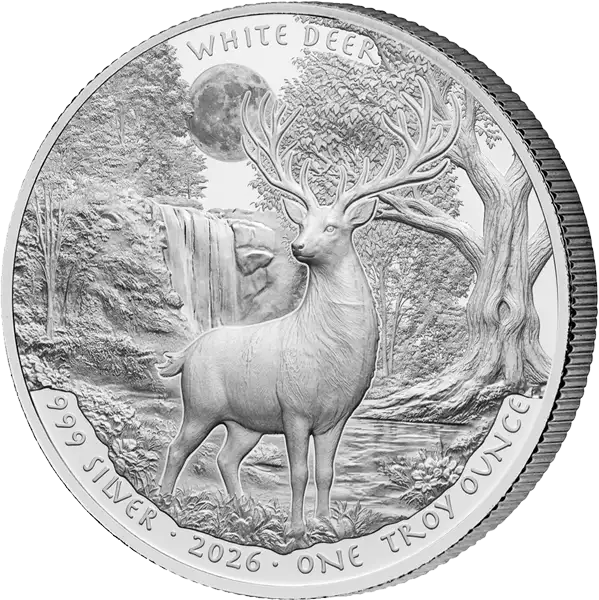 Pièce de 1 dollar américain Cerf blanc 2026