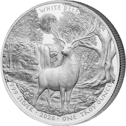 Pièce de 1 dollar américain Cerf blanc 2026