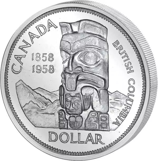 Totem canadien de 1 dollar, 1958