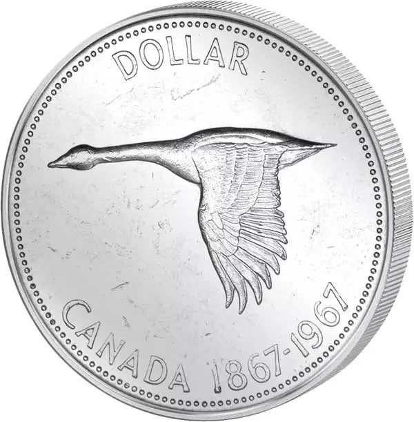 Billet de 1 dollar de l'Oie sauvage du Canada de 1967 en excellent état