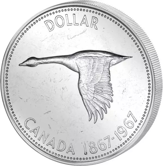Billet de 1 dollar de l'Oie sauvage du Canada de 1967 en excellent état