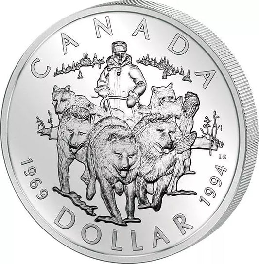 1 dollar canadien : 25 ans depuis la dernière patrouille de chiens de traîneau husky (1994)