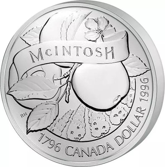 Pièce de 1 dollar canadien John McIntosh Apple 1996