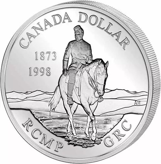 Pièce de 1 dollar canadien – 125e anniversaire de la Gendarmerie royale du Nord-Ouest – 1998 – Épreuve