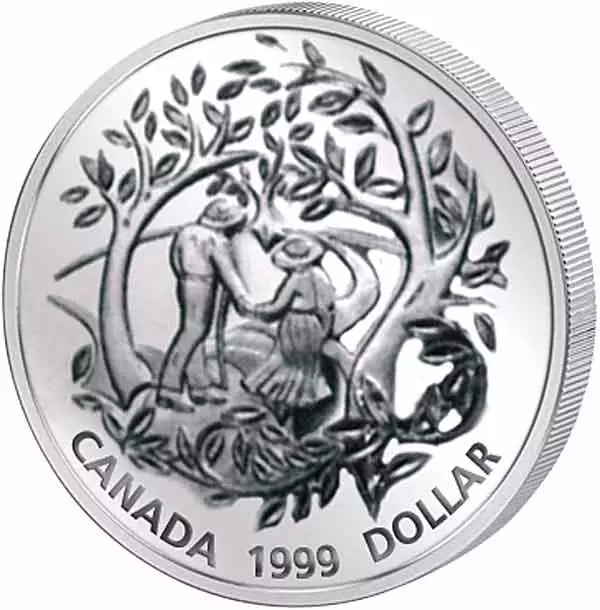 1 dollar canadien Année internationale des personnes âgées 1999
