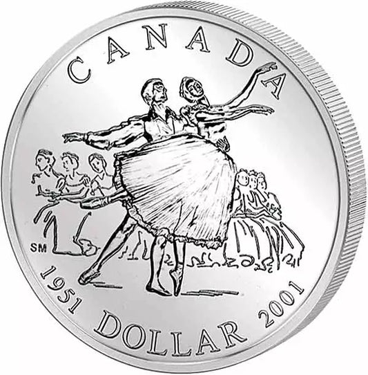 Pièce de 1 dollar canadien – 50 ans du Ballet national du Canada – 2001 – Preuve