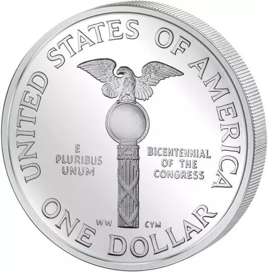 1 dollar américain, 200e anniversaire du Congrès, 1989