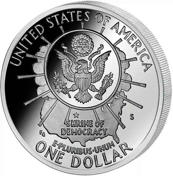 Pièce de 1 dollar américain commémorant le 50e anniversaire du Mont Rushmore en 1991