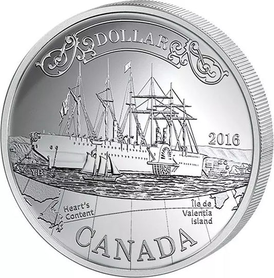 1 dollar canadien – 150 ans du premier câble transatlantique – 2016
