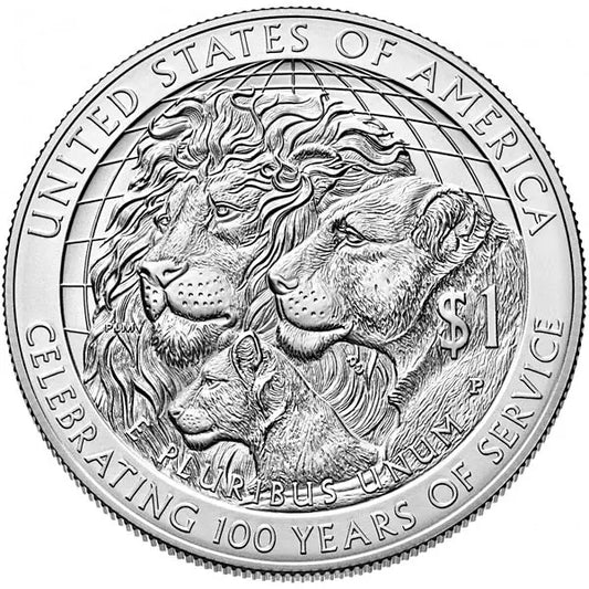 Pièce de 1 dollar américain pour le centenaire du Lions Club (2017)