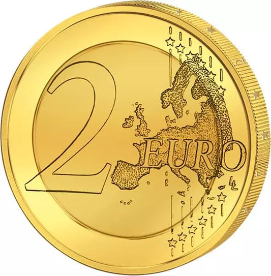 Pièce commémorative de 2 euros, motif au choix, en édition premium entièrement plaquée ou